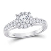 14k White Gold Round Diamond Solitaire Bridal Wedding Engagement Ring 1 Cttw