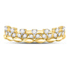 14k Yellow Gold Womens Round Diamond Stackable Band Ring 1/4 Cttw