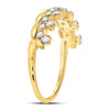 14k Yellow Gold Womens Round Diamond Stackable Band Ring 1/4 Cttw