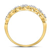 14k Yellow Gold Womens Round Diamond Stackable Band Ring 1/4 Cttw