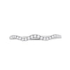 10k White Gold Womens Round Diamond Contoured Stackable Band Ring 1/5 Cttw