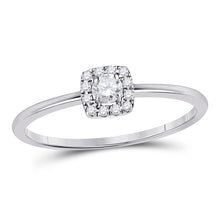  10k Rose Gold Womens Round Diamond Solitaire Stackable Band Ring 1/5 Cttw
