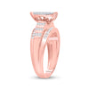 10k Rose Gold Round Diamond Cluster Bridal Wedding Engagement Ring 1/2 Cttw