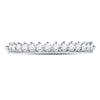 10k White Gold Womens Round Diamond Modern Style Stackable Band Ring 1/3 Cttw