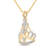 10k Yellow Gold Womens Round Diamond Crown Tiara Fashion Pendant 1/6 Cttw