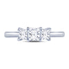 14k White Gold Princess Diamond 3-stone Bridal Wedding Engagement Ring 1 Cttw