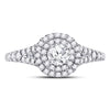 14k White Gold Round Diamond Solitaire Bridal Wedding Engagement Ring 1 Cttw