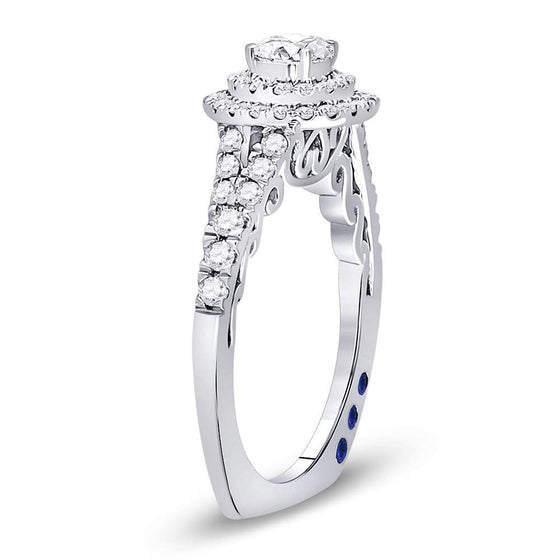 14k White Gold Round Diamond Solitaire Bridal Wedding Engagement Ring 1 Cttw