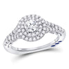 14k White Gold Round Diamond Solitaire Bridal Wedding Engagement Ring 1 Cttw