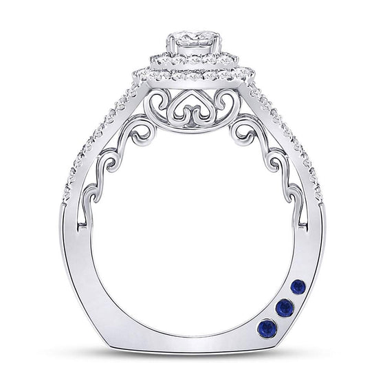 14k White Gold Round Diamond Solitaire Bridal Wedding Engagement Ring 1 Cttw