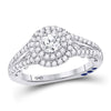 14k White Gold Round Diamond Solitaire Bridal Wedding Engagement Ring 1 Cttw