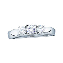  14k Yellow Gold Round Diamond 3-stone Bridal Wedding Engagement Ring 3/4 Cttw