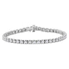 14k White Gold Womens Round Diamond Studded Tennis Bracelet 4 Cttw