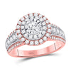 14k Rose Gold Round Diamond Solitaire Bridal Wedding Engagement Ring 1-1/4 Cttw