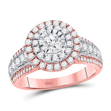  14k Rose Gold Round Diamond Solitaire Bridal Wedding Engagement Ring 1-1/4 Cttw