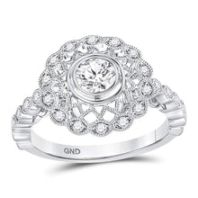  14k White Gold Round Diamond Solitaire Bridal Wedding Engagement Ring 3/4 Cttw