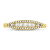 14k Yellow Gold Womens Round Diamond Fashion Band Ring 3/8 Cttw
