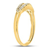 14k Yellow Gold Womens Round Diamond Fashion Band Ring 3/8 Cttw