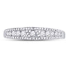 14k White Gold Womens Round Diamond Anniversary Band Ring 1/2 Cttw