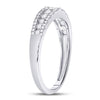 14k White Gold Womens Round Diamond Anniversary Band Ring 1/2 Cttw