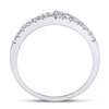14k White Gold Womens Round Diamond Anniversary Band Ring 1/2 Cttw