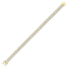 10k Yellow Gold Mens Round Diamond Cuban Link Bracelet 1-3/4 Cttw