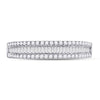 14k White Gold Womens Round Diamond Anniversary Band Ring 1/2 Cttw