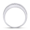 14k White Gold Womens Round Diamond Anniversary Band Ring 1/2 Cttw