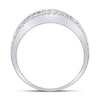 14k White Gold Womens Baguette Diamond Fashion Anniversary Ring 1 Cttw