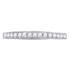 10k White Gold Womens Round Diamond Single Row Band Ring 1/4 Cttw