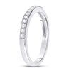 10k White Gold Womens Round Diamond Single Row Band Ring 1/4 Cttw
