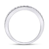 10k White Gold Womens Round Diamond Single Row Band Ring 1/4 Cttw