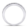 10k White Gold Womens Round Diamond Single Row Fashion Band Ring 1/2 Cttw