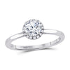 14k White Gold Round Diamond Solitaire Bridal Wedding Engagement Ring 7/8 Cttw