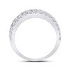 14k White Gold Womens Baguette Diamond Anniversary Ring 2 Cttw