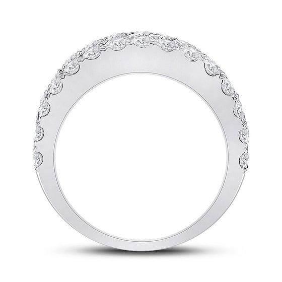 14k White Gold Womens Baguette Diamond Anniversary Ring 3 Cttw