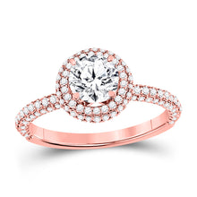  14k Rose Gold Round Diamond Solitaire Bridal Wedding Engagement Ring 1-5/8 Cttw