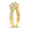 14k Yellow Gold Round Diamond 3-stone Twist Bridal Wedding Engagement Ring 1 Cttw
