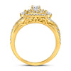 14k Yellow Gold Round Diamond 3-stone Twist Bridal Wedding Engagement Ring 1 Cttw