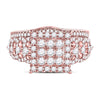 14k Rose Gold Round Diamond Bridal Wedding Ring Band Set 1 Cttw