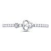 10k White Gold Womens Round Diamond Spade Stackable Band Ring 1/6 Cttw