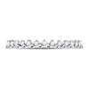 10k White Gold Womens Round Diamond Stackable Band Ring 1/8 Cttw