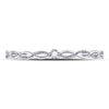 10k White Gold Womens Round Diamond Stackable Band Ring .01 Cttw