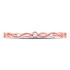 10k Rose Gold Womens Round Diamond Stackable Band Ring .01 Cttw