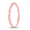 10k Rose Gold Womens Round Diamond Stackable Band Ring .01 Cttw