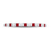 10k White Gold Womens Princess Ruby Diamond Alternating Stackable Band Ring 3/8 Cttw