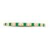 10k Yellow Gold Womens Princess Emerald Diamond Alternating Stackable Band Ring 1/3 Cttw