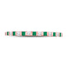 10k Rose Gold Womens Princess Emerald Diamond Alternating Stackable Band Ring 1/3 Cttw