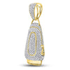 10k Yellow Gold Mens Round Diamond Barber Clipper Trimmer Charm Pendant 1 Cttw