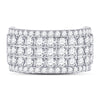 10k White Gold Womens Round Diamond Band Ring 2 Cttw